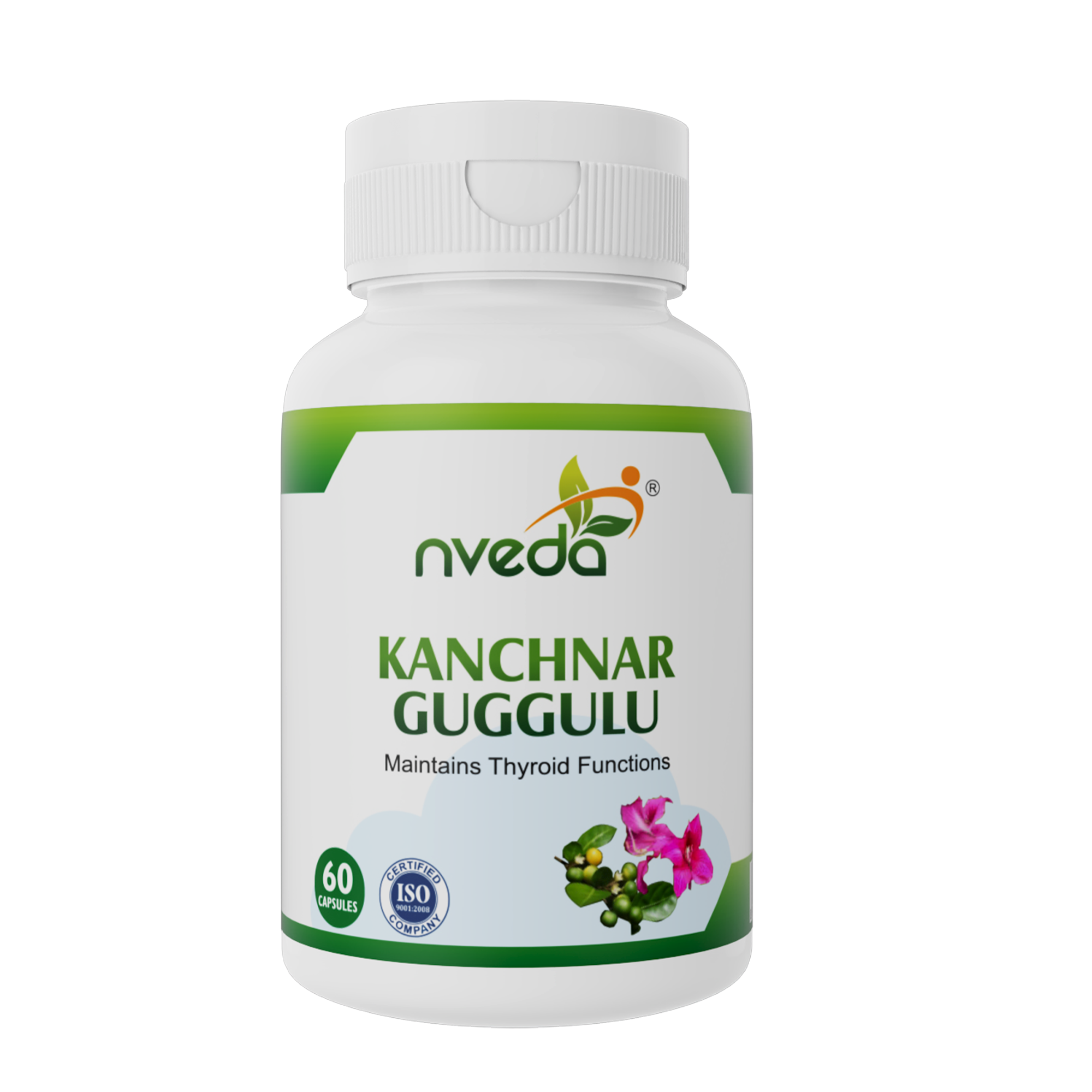 Nveda Kanchnar Guggulu - For Thyroid Function - 60 Capsules