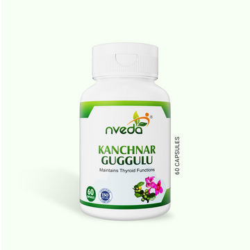 Nveda Kanchnar Guggulu for Thyroid Support - 60 Capsules