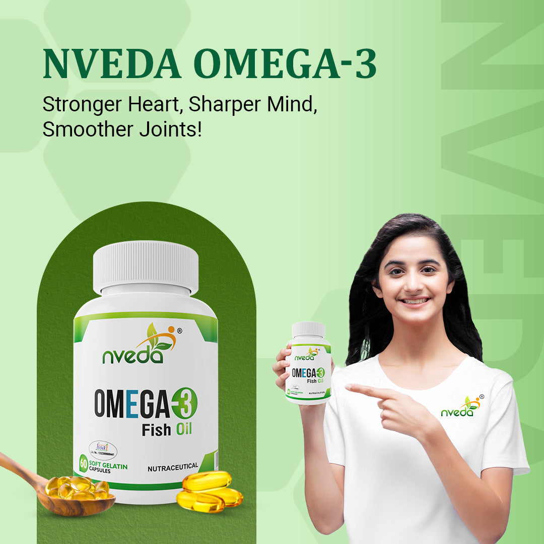 Nveda Omega-3 Fish Oil Pack of 2  - 120 Soft Gels