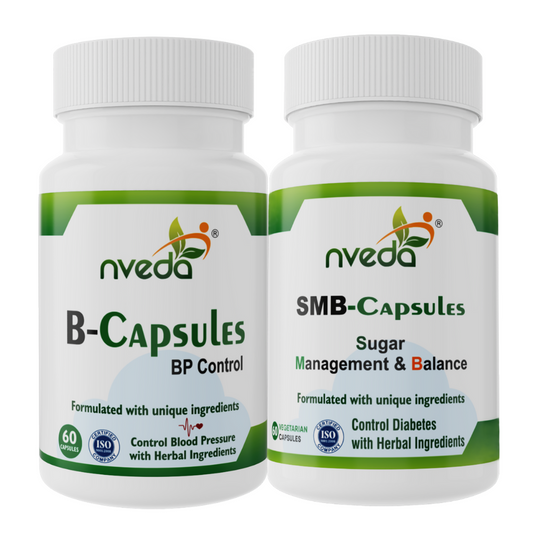 Nveda B-Capsules for BP Control  & SMB for Sugar Control Combo Pack