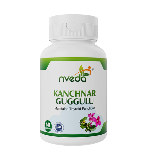 Nveda Kanchnar Guggulu - For Thyroid Function - 60 Capsules