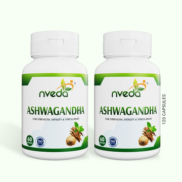 Nveda Ashwagandha - Pack of 2 - 120 Capsules