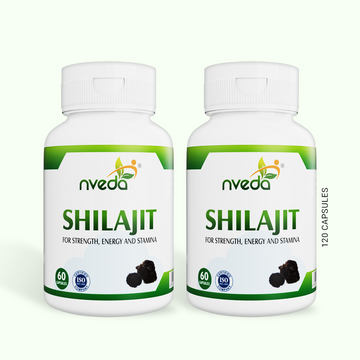 Nveda Shilajit - Pack of 2 - 120 Capsules