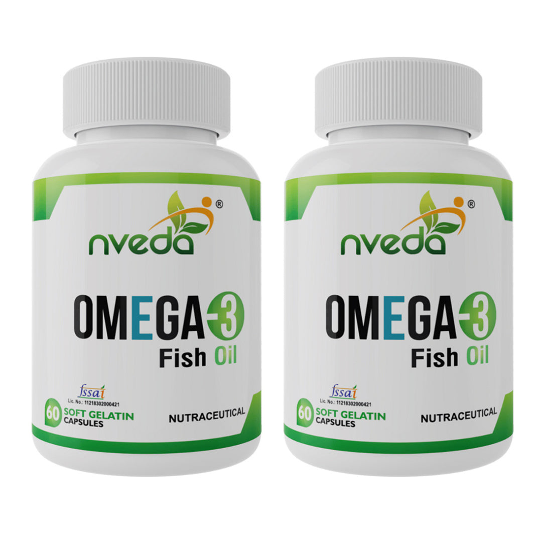 Nveda Omega-3 Fish Oil Pack of 2  | 120 Softgels